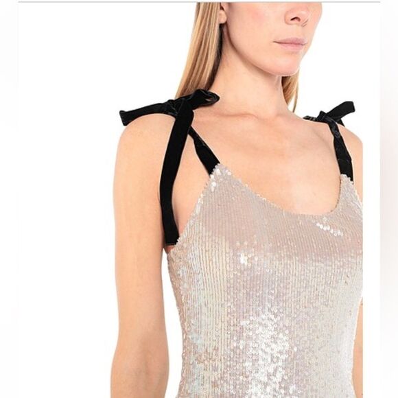 The Attico Sequin Bow Straps Slip Dress - Picture 11 of 11